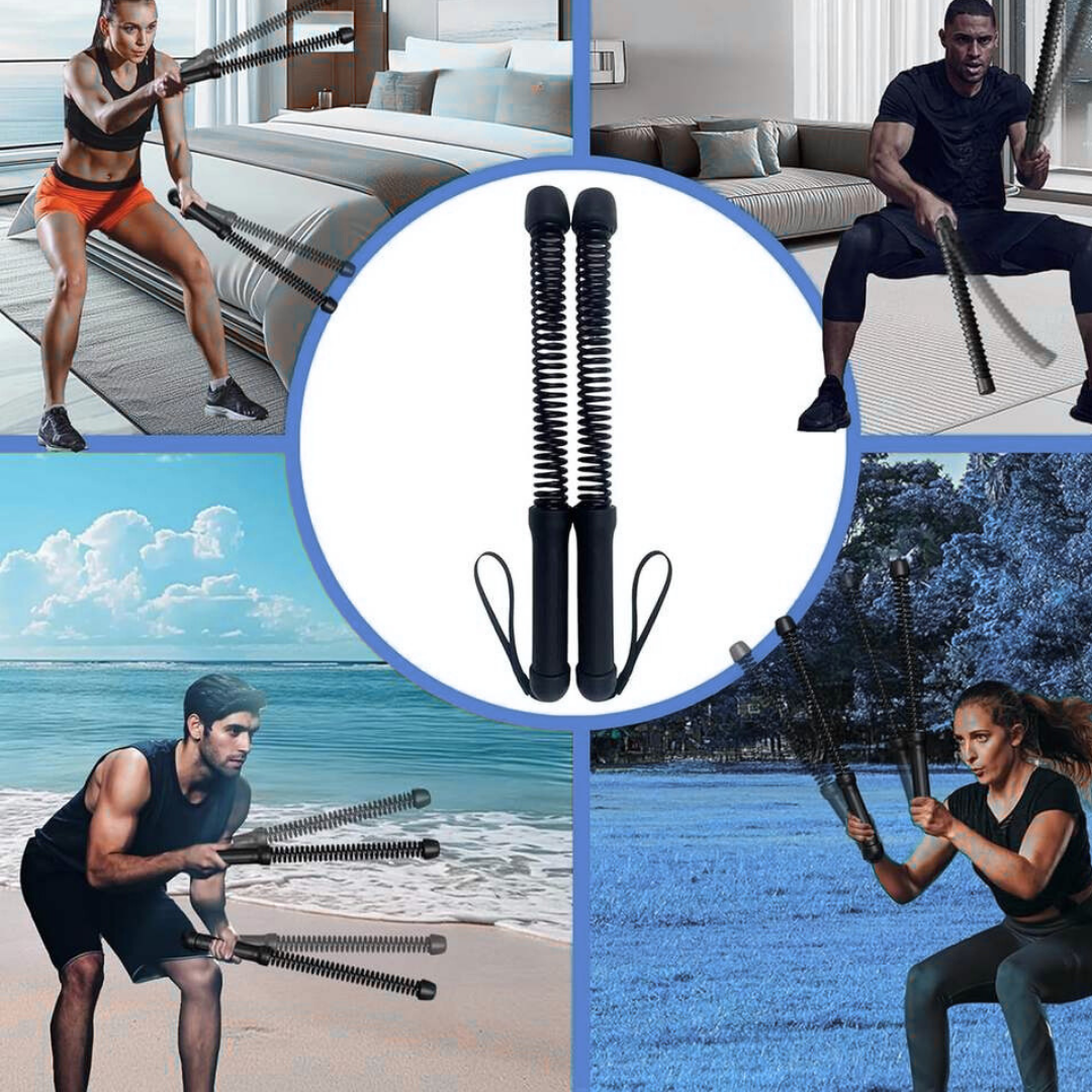 Miravie's – Weighted Fitness Sticks for HIIT, Strength & Toning | Burn Fat & Build Muscle in 15 Minutes a Day