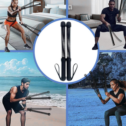 Miravie's – Weighted Fitness Sticks for HIIT, Strength & Toning | Burn Fat & Build Muscle in 15 Minutes a Day