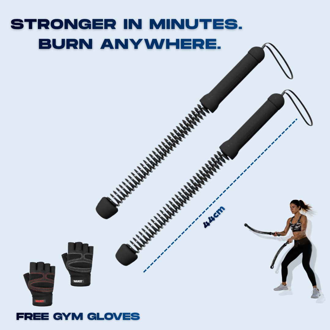 Miravie's – Weighted Fitness Sticks for HIIT, Strength & Toning | Burn Fat & Build Muscle in 15 Minutes a Day